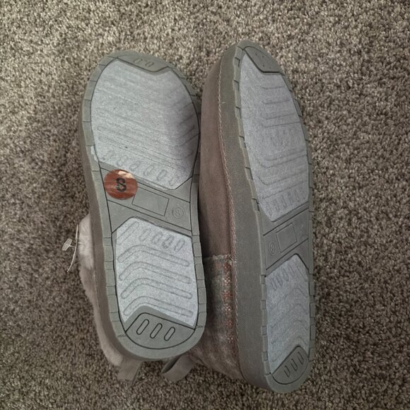 Maurices Faux Fur Lined Gray Plaid Ankle Boots Bootie Ladies Size 8 - Picture 5 of 5